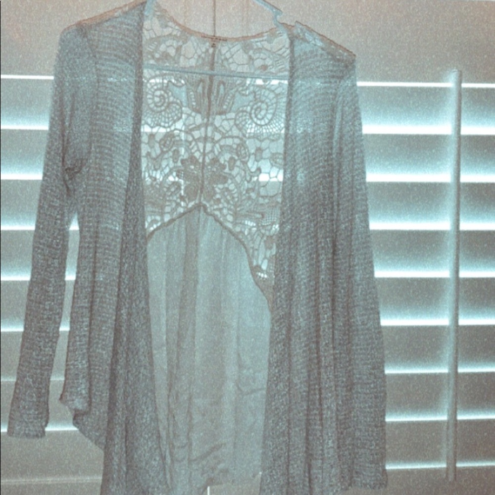 Lace back cardigan